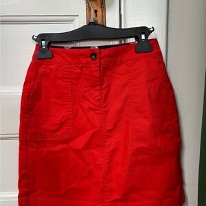 Boden Red Mini Skirt